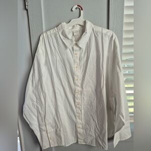 Rare Self White Button-Down Shirt for Womens And Men